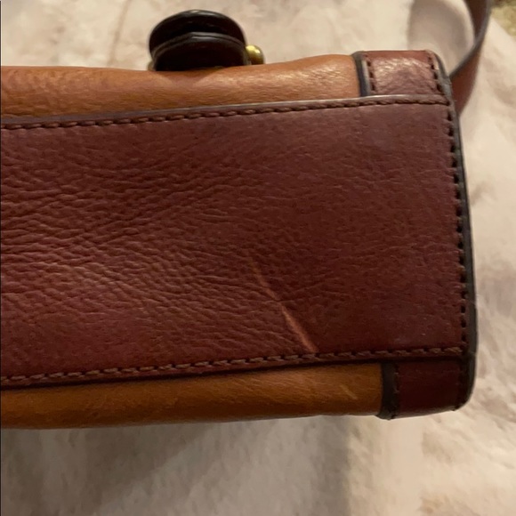 Fossil Vintage Brown Leather Satchel - Picture 9 of 9